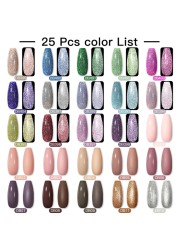 Mtssii 24/25/40/60pcs Gel Nail Polish Set Color Gel Semi Permanent UV Led Varnish Nail Art Design Soak Off Gel Set Nail Gel Set