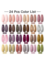 Mtssii 24/25/40/60pcs Gel Nail Polish Set Color Gel Semi Permanent UV Led Varnish Nail Art Design Soak Off Gel Set Nail Gel Set