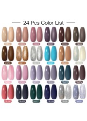 Mtssii 24/25/40/60pcs Gel Nail Polish Set Color Gel Semi Permanent UV Led Varnish Nail Art Design Soak Off Gel Set Nail Gel Set