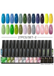 Mtssii 24/25/40/60pcs Gel Nail Polish Set Color Gel Semi Permanent UV Led Varnish Nail Art Design Soak Off Gel Set Nail Gel Set