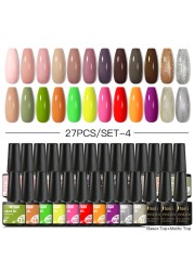 Mtssii 24/25/40/60pcs Gel Nail Polish Set Color Gel Semi Permanent UV Led Varnish Nail Art Design Soak Off Gel Set Nail Gel Set