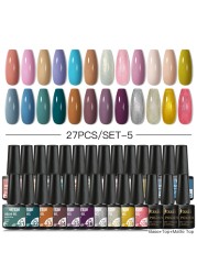 Mtssii 24/25/40/60pcs Gel Nail Polish Set Color Gel Semi Permanent UV Led Varnish Nail Art Design Soak Off Gel Set Nail Gel Set