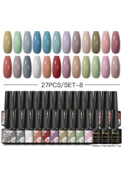 Mtssii 24/25/40/60pcs Gel Nail Polish Set Color Gel Semi Permanent UV Led Varnish Nail Art Design Soak Off Gel Set Nail Gel Set