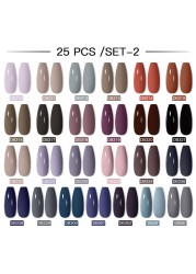 Mtssii 24/25/40/60pcs Gel Nail Polish Set Color Gel Semi Permanent UV Led Varnish Nail Art Design Soak Off Gel Set Nail Gel Set