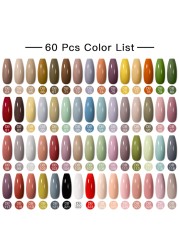 Mtssii 24/25/40/60pcs Gel Nail Polish Set Color Gel Semi Permanent UV Led Varnish Nail Art Design Soak Off Gel Set Nail Gel Set