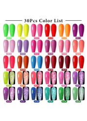 Mtssii 24/25/40/60pcs Gel Nail Polish Set Color Gel Semi Permanent UV Led Varnish Nail Art Design Soak Off Gel Set Nail Gel Set