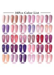 Mtssii 24/25/40/60pcs Gel Nail Polish Set Color Gel Semi Permanent UV Led Varnish Nail Art Design Soak Off Gel Set Nail Gel Set