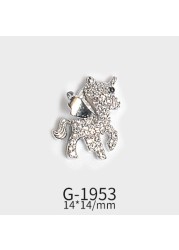 New Zircon Jewelry Bow God Horse Rose Angel Wing Face Pendant Nails Accessories  Christmas Nail Art