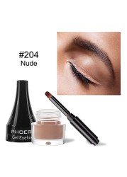 PHOERA 10 Colors Matte Eyeliner Gel Eyeshadow Dual Use With Brush Set Waterproof Long Lasting Beauty Comestics TSLM1