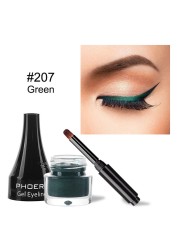 PHOERA 10 Colors Matte Eyeliner Gel Eyeshadow Dual Use With Brush Set Waterproof Long Lasting Beauty Comestics TSLM1