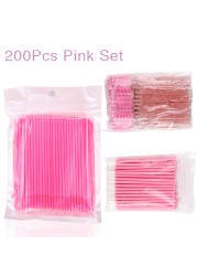 Disposable Eyelashes Brushes 200 Pieces Cotton Swabs Eyebrow Brush Mascara Wand Roller Eyelashes Cosmetic Brushes