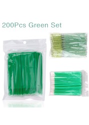 Disposable Eyelashes Brushes 200 Pieces Cotton Swabs Eyebrow Brush Mascara Wand Roller Eyelashes Cosmetic Brushes