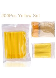 Disposable Eyelashes Brushes 200 Pieces Cotton Swabs Eyebrow Brush Mascara Wand Roller Eyelashes Cosmetic Brushes