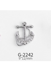 Nail Art Accessories Net Red Nail Art Real Gold Zircon Love Lion Anchor Micro Inlaid Nail Diamond Decoration G-2239