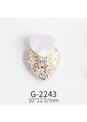 Nail Art Accessories Net Red Nail Art Real Gold Zircon Love Lion Anchor Micro Inlaid Nail Diamond Decoration G-2239