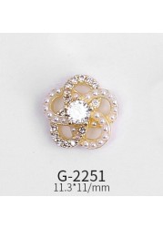 Nail Art Accessories Net Red Nail Art Real Gold Zircon Love Lion Anchor Micro Inlaid Nail Diamond Decoration G-2239