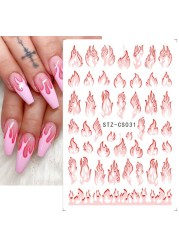 أنيقة ديزي الخريف يترك رسومات أظافر مانيكير عودة الغراء ملصق زينة تصميم مسمار ملصقا Nails الجمال