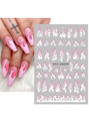 أنيقة ديزي الخريف يترك رسومات أظافر مانيكير عودة الغراء ملصق زينة تصميم مسمار ملصقا Nails الجمال