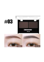 MYG 4 Colors Waterproof Eyebrow Powder Long Lasting Eye Shadow Eyebrow Palette + Eyebrow Brush