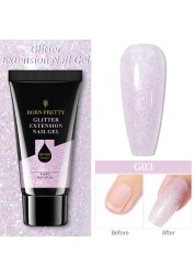 Born Pretty Gel For Nail Extension Clear Glitter Extension Soak Off UV Gel Polish Nail Art Acrylic UV Gel Polish Manicure