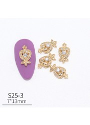 Nail Art Jewelry Diamond Jewelry New Beating Heart Bowknot Lace Pearl Chain Super Flash Zircon Nail Accessories