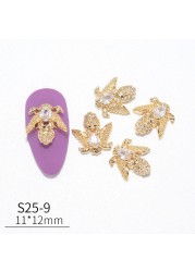 Nail Art Jewelry Diamond Jewelry New Beating Heart Bowknot Lace Pearl Chain Super Flash Zircon Nail Accessories