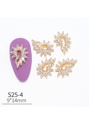 Nail Art Jewelry Diamond Jewelry New Beating Heart Bowknot Lace Pearl Chain Super Flash Zircon Nail Accessories