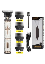 T9 Hair Clipper Electric Shaver Professional Barber Hair Trimmer Machine 0mm Hair Cutting Machine For Men USB Rechargeable HIENA