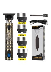 T9 Hair Clipper Electric Shaver Professional Barber Hair Trimmer Machine 0mm Hair Cutting Machine For Men USB Rechargeable HIENA