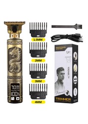 T9 Hair Clipper Electric Shaver Professional Barber Hair Trimmer Machine 0mm Hair Cutting Machine For Men USB Rechargeable HIENA