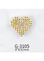 Net Red Nail Art Zircon Love Jewelry Series Candy Love LOVE Double Layer Three-dimensional Love Preservation G-3089