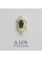 Japanese Nail Art Zircon Jewelry Net Red High-end Luxury Black Real Gold Zircon Simple and Versatile Nail Decoration