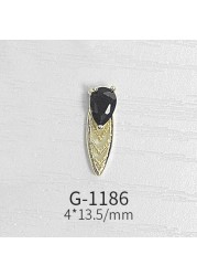 Japanese Nail Art Zircon Jewelry Net Red High-end Luxury Black Real Gold Zircon Simple and Versatile Nail Decoration