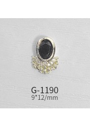 Japanese Nail Art Zircon Jewelry Net Red High-end Luxury Black Real Gold Zircon Simple and Versatile Nail Decoration