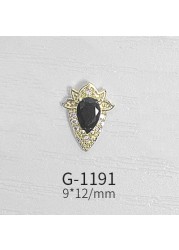 Japanese Nail Art Zircon Jewelry Net Red High-end Luxury Black Real Gold Zircon Simple and Versatile Nail Decoration