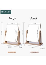 Dressing Table Mirror Makeup Retro Desktop Desktop Wooden Dressing Mirror Mirror Student Home Dormitory