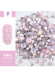 350pcs/bag Nail Art Accessories Flat Diamond Nail Diamond Glass Crystal Diamond Diamond Small Zircon Nail Art Decorations DIY