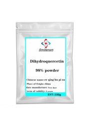 رائجة البيع السائبة Dihydroquercetin مسحوق 98% كيرسيتين ثنائي هيدرات سيبيريا لارك استخراج CAS 480-18-2 Taxifolin DHQ مسحوق