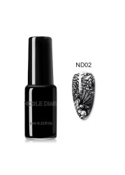 nicole diary stamping nail polish black white gold silver nail art printing varnish DIY design for stamping nail plate shellac