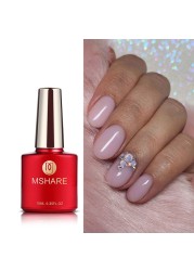 MSHARE Light Brown Nail Builder Liquid Gel In Bottle Nail Extension Quick Build Clear Led UV Gel 10ml