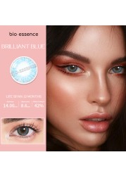 Bio-essence 2022 New 1 Pair Eye Color Contact Lenses Natural Brown Lenses Beauty Fashion Blue Green Green Eye Contact Lenses