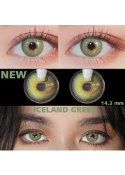 Bio-essence 2022 New 1 Pair Eye Color Contact Lenses Natural Brown Lenses Beauty Fashion Blue Green Green Eye Contact Lenses