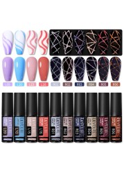 LILYCUTE 14 Colors 5ml Polish Line Gel Kit Nail Art Design UV/LED Nail Polish Drawing Polish DIY Painting Varnish Liner Gel