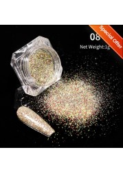 1 Box Nail Chips Sequins Paillette Crystal Nail Glitter Shining Pigment Dust Powder Nail Decoration Manicure Holographic Power