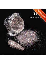 1 Box Nail Chips Sequins Paillette Crystal Nail Glitter Shining Pigment Dust Powder Nail Decoration Manicure Holographic Power