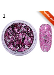 1 Box Nail Chips Sequins Paillette Crystal Nail Glitter Shining Pigment Dust Powder Nail Decoration Manicure Holographic Power