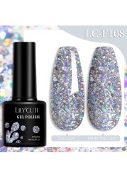 LILYCUTE 7ml Glitter Gel Nail Polish Laser Sequins Soak Off UV Gel Semi Permanent Colored Nails Gel Polish DIY Nail Art Esmalte