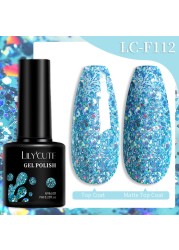 LILYCUTE 7ml Glitter Gel Nail Polish Laser Sequins Soak Off UV Gel Semi Permanent Colored Nails Gel Polish DIY Nail Art Esmalte