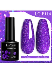 LILYCUTE 7ml Glitter Gel Nail Polish Laser Sequins Soak Off UV Gel Semi Permanent Colored Nails Gel Polish DIY Nail Art Esmalte