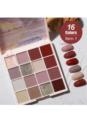 16 Colors/Set Solid Nail Gel Palette Mud Painting Gel Set for Nail Art Design Semi Permanent Soak Off UV Gel Varnish Long Lasting